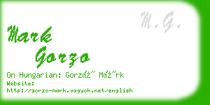 mark gorzo business card